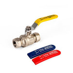 15mm Universal Lever Ball Valve GAS / WRAS