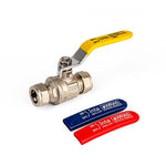 15mm Universal Lever Ball Valve GAS / WRAS Approved