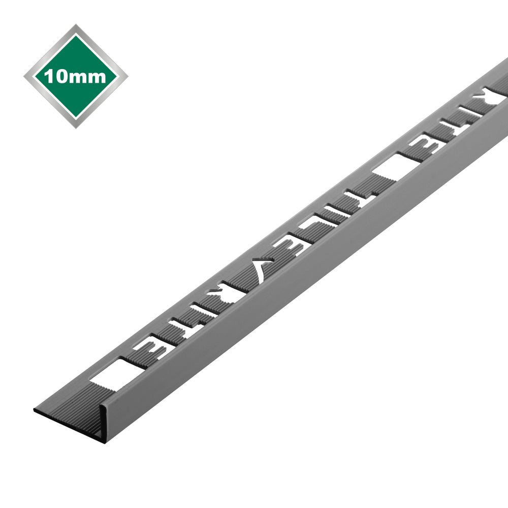 Tile Rite - 10mm Slate Grey PVC 'L' Shape Tile Trim