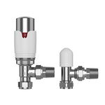 Pro 15mm Angled thermostatic Valve And Lockshield Valve
