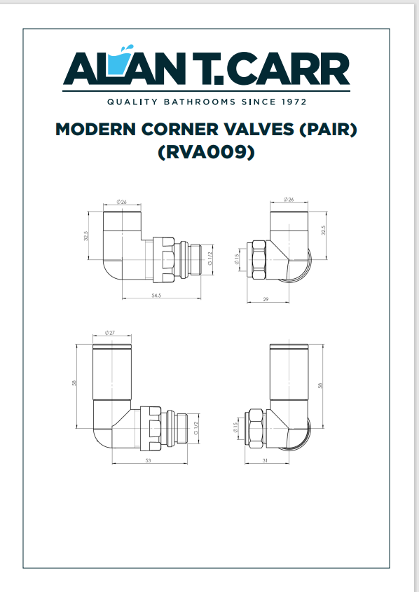Technique - Chrome Round Corner Radiator Valve