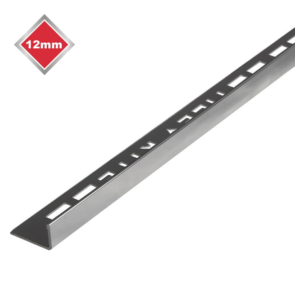 Tile Rite - 12mm 'L' Shaped Bright Silver