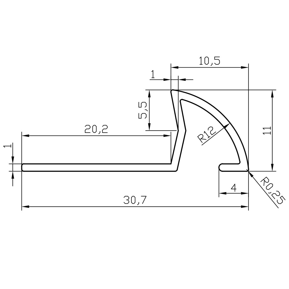 Tile Rite - 10mm Quadrant Tile Edging Silver