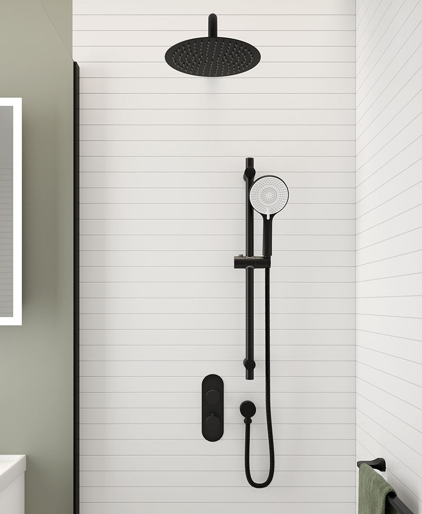 SONAS - ALITA Knurled Shower Set 1 - Wall Mounted Fixed Head