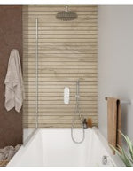 SONAS - Alita Knurled Bath Set 3 - Wall Mounted Fixed Head