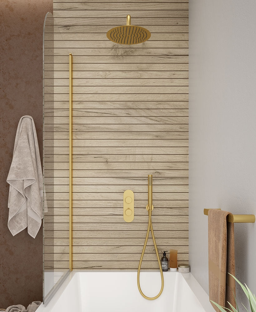 SONAS - Alita Knurled Bath Set 4 -Wall Mounted Fixed HeadAS