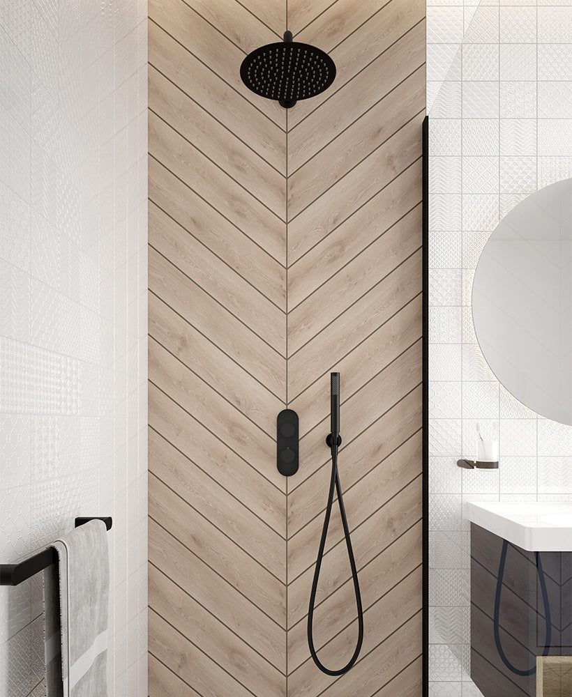 SONAS - Alita Knurled Shower Set 2 - Ceiling Mounted Fixed Head
