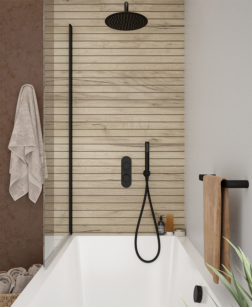 SONAS - Alita Knurled Bath Set 3 - Ceiling Mounted Fixed Head