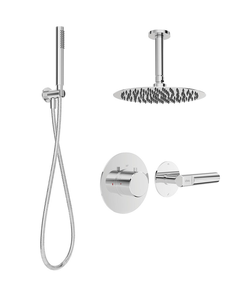 SONAS - HAKK Thermostatic Shower Set 2 Chrome with Ceiling Arm