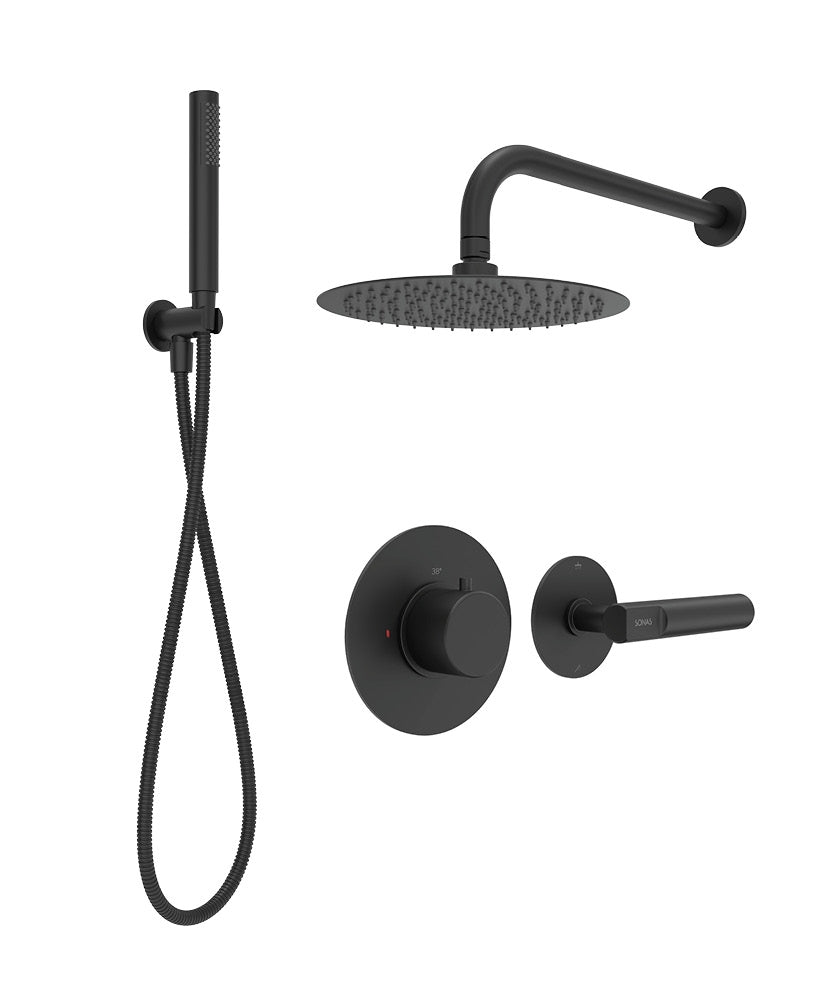 SONAS - HAKK Thermostatic Shower Set 2 Chrome with Wall Arm