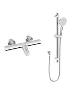 SONAS - FORM Thermostatic Bath Shower Mixer & Alita Slide Rail Kit Chrome