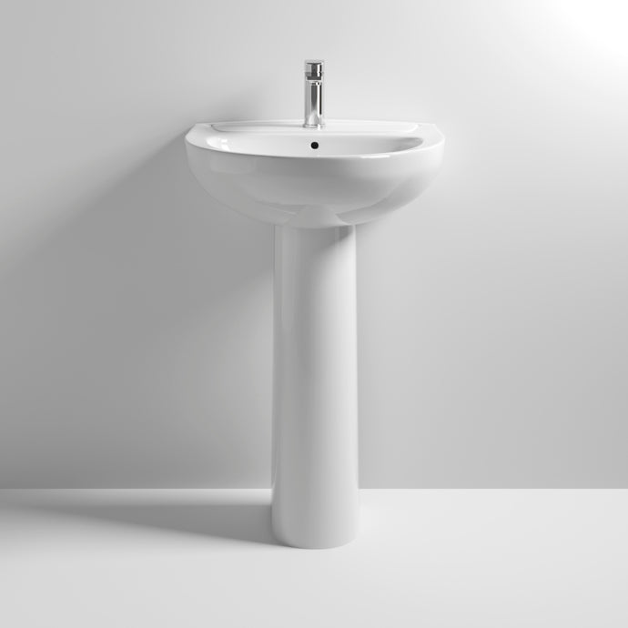 Soria 550MM 1TH Basin And Full Pedestal