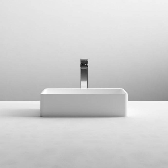 Square Vessel 465MM In White
