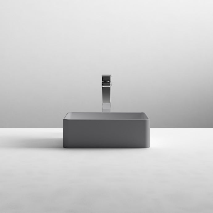 Square Vessel 365MM In White