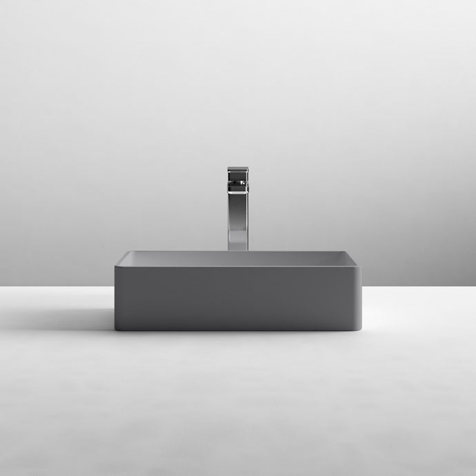 Square Vessel 465MM In White
