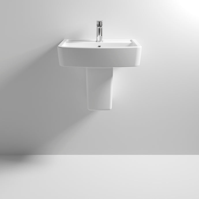 Vigo 520MM ITH Basin And Semi Pedestal