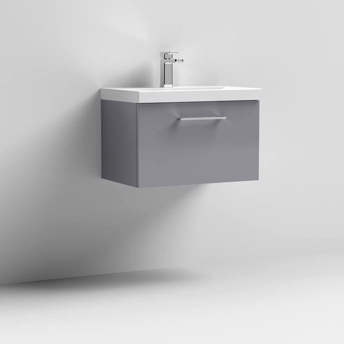 Chester 600MM 1 Drawer Wall Hung Vanity Unit In White