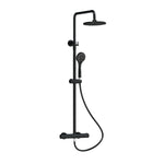 Black Round Thermostatic Bar Shower