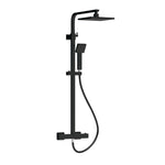 Black Square Thermostatic Bar Shower