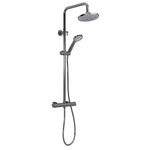 Brushed Gun Metal Round Thermostatic Bar Shower