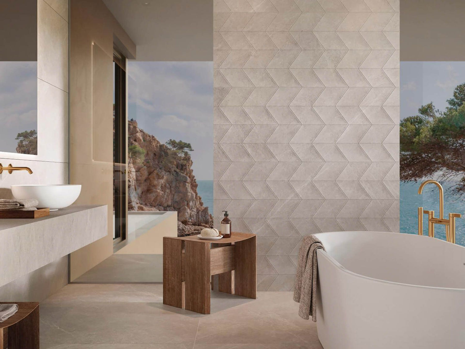 Porcelanosa Mystic Beige Wall, Floor & Decor Tile