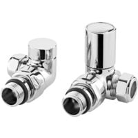 Hudson Reed - Corner Radiator Valves Pair Pack - Chrome