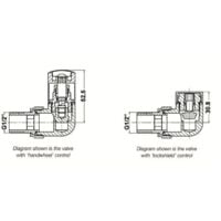 Hudson Reed - Corner Radiator Valves Pair Pack - Chrome