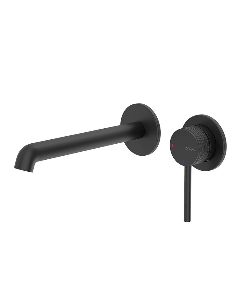 Sonas Alita Wall Mounted Basin Mixer Matt Black