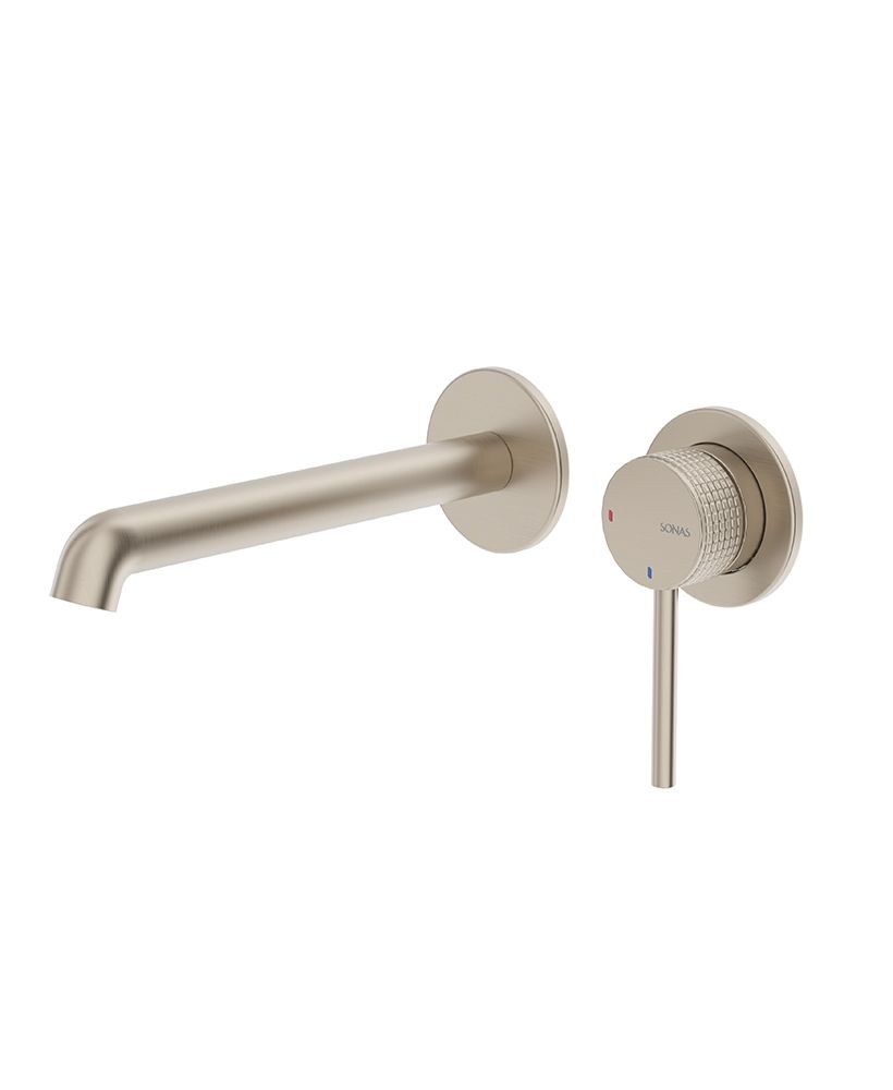 Sonas Alita Wall Mounted Basin Mixer Brushed Nickel