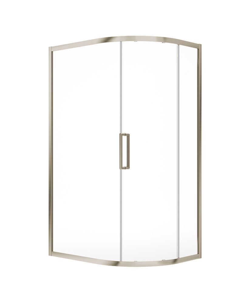 Sonas ASPECT 8mm Single Door Offset Quadrant Brushed Nickel
