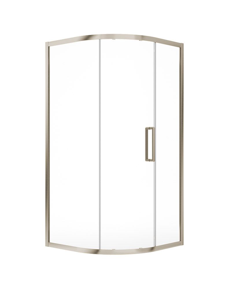 Sonas ASPECT 8mm Single Door Quadrant Brushed Nickel