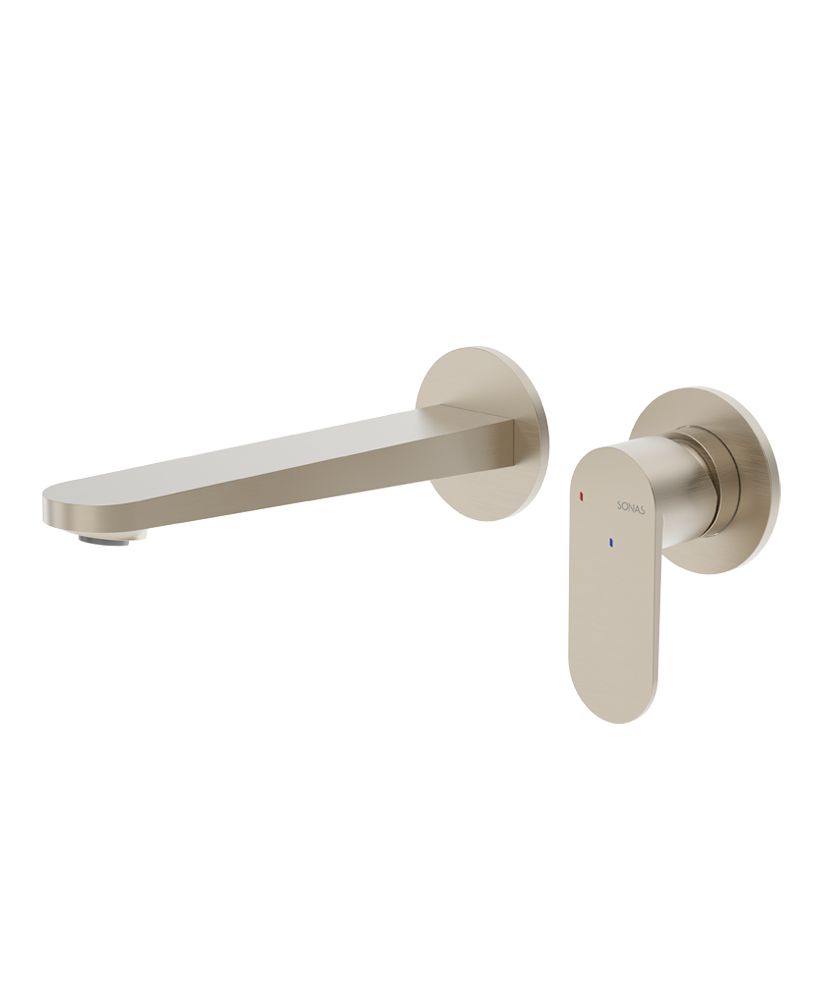 Sonas Urban Wall Mounted Basin Mixer Brushed Nickel