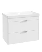 Sonas Reed Wall Hung 2 Drawer Vanity Unit Lakeshore Lily Chrome 800mm
