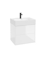 Sonas PULSE Wall Hung Two Drawer Vanity Unit & Basin 60cm Gloss White