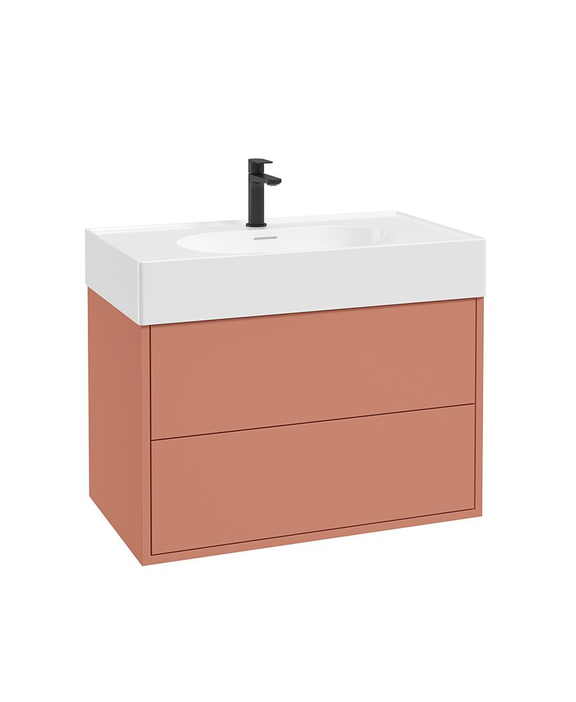 Sonas PULSE Wall Hung Two Drawer Vanity Unit & Basin 80cm Metro Blaze