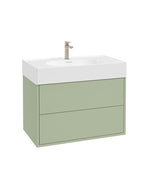 Sonas PULSE Wall Hung Two Drawer Vanity Unit & Basin 80cm Parkland