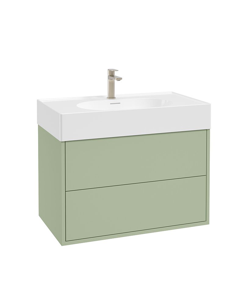 Sonas PULSE Wall Hung Two Drawer Vanity Unit & Basin 80cm Parkland