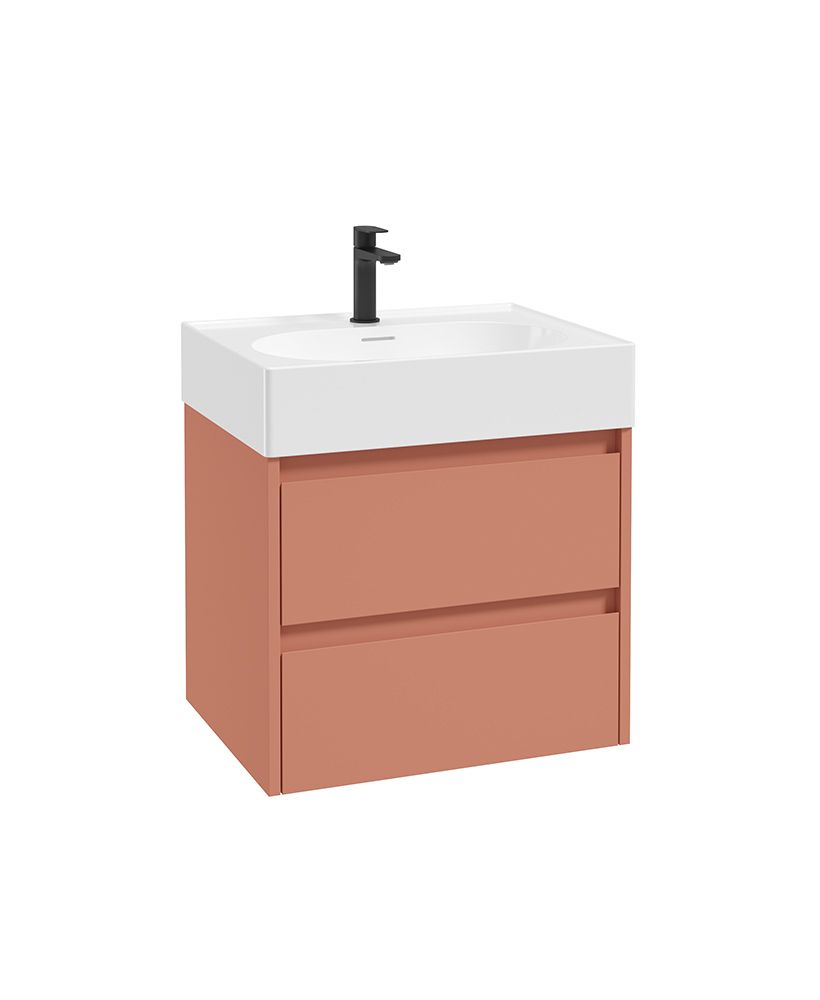Sonas APEX Wall Hung Two Drawer Vanity Unit & Basin 60cm Metro Blaze