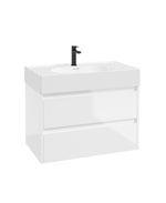 Sonas APEX Wall Hung Two Drawer Vanity Unit & Basin 80cm Gloss White