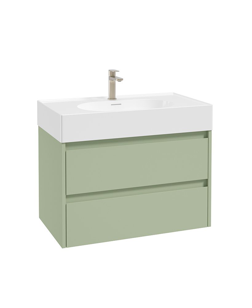Sonas APEX Wall Hung Two Drawer Vanity Unit & Basin 80cm Parkland