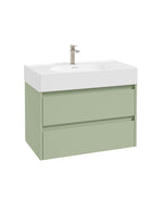 Sonas APEX Wall Hung Two Drawer Vanity Unit & Basin 80cm Parkland