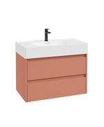 Sonas APEX Wall Hung Two Drawer Vanity Unit & Basin 80cm Metro Blaze