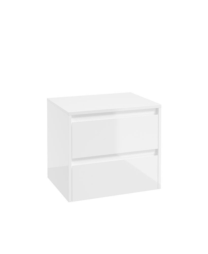 Sonas APEX Wall Hung Two Drawer Countertop Vanity Unit 60cm Gloss White
