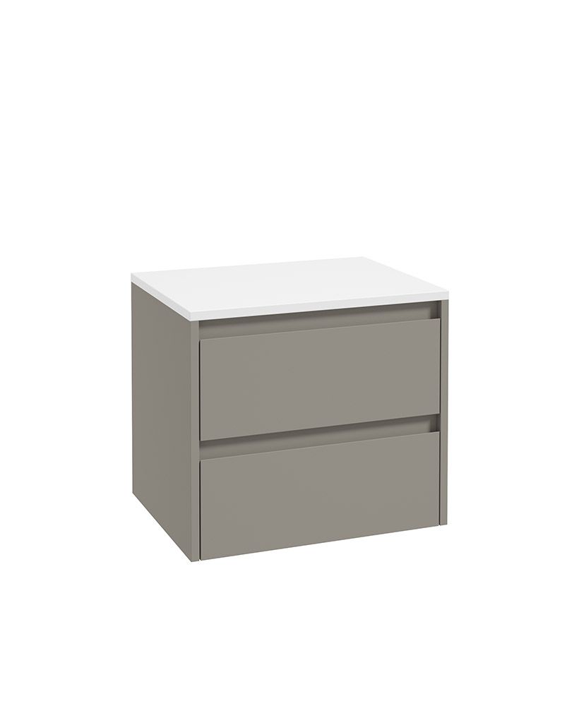 Sonas APEX Wall Hung Two Drawer Countertop Vanity Unit 60cm City Stone
