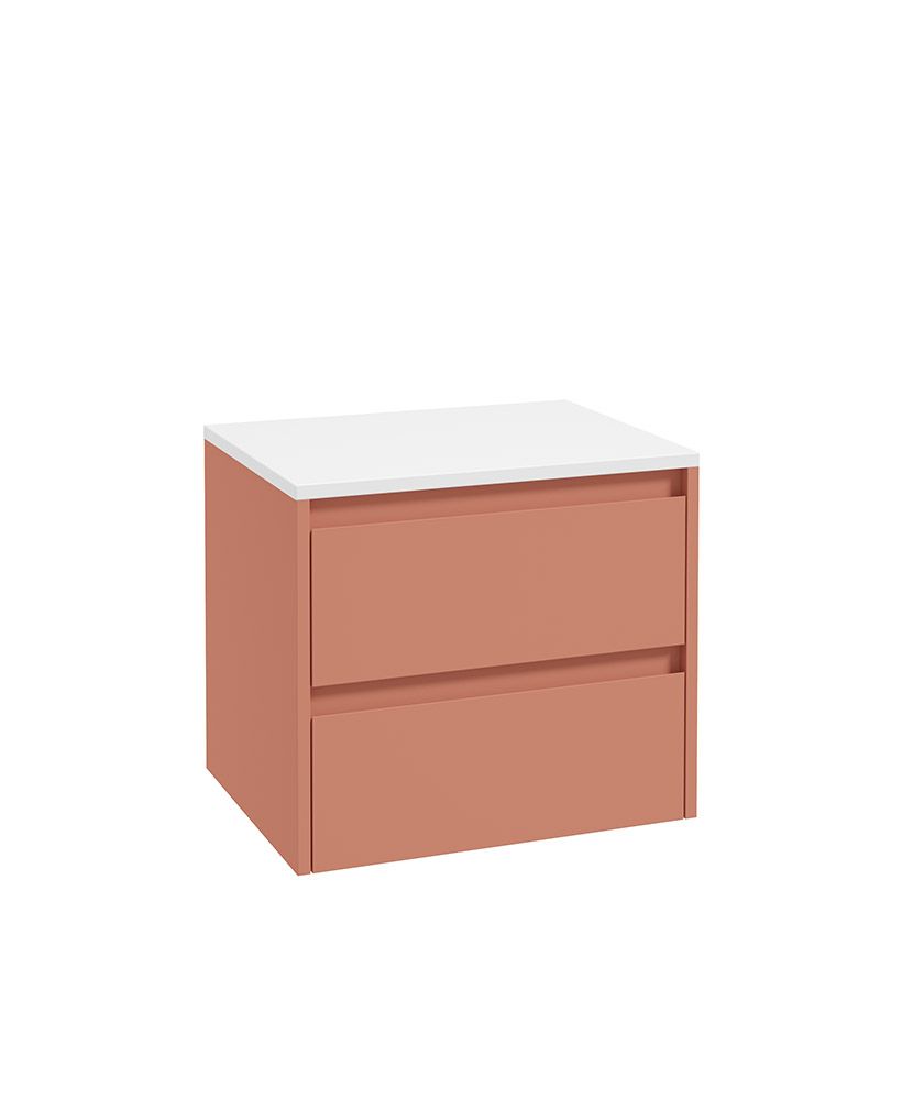 Sonas APEX Wall Hung Two Drawer Countertop Vanity Unit 60cm Metro Blaze