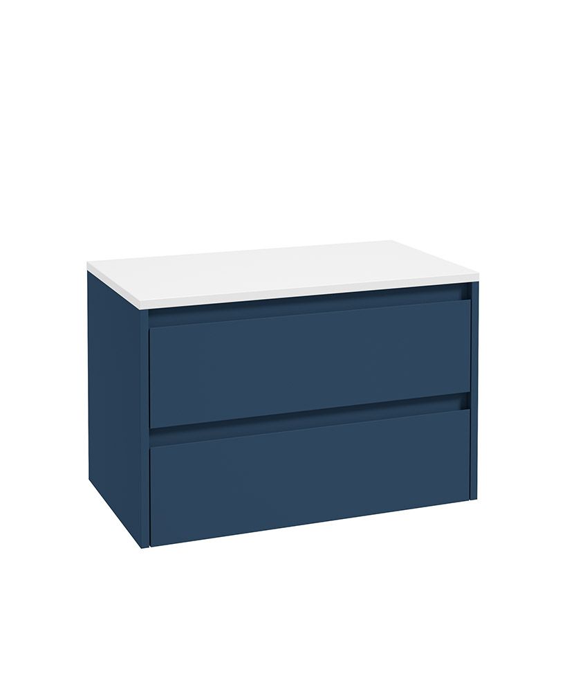 Sonas APEX Wall Hung Two Drawer Countertop Vanity Unit 80cm Riverside
