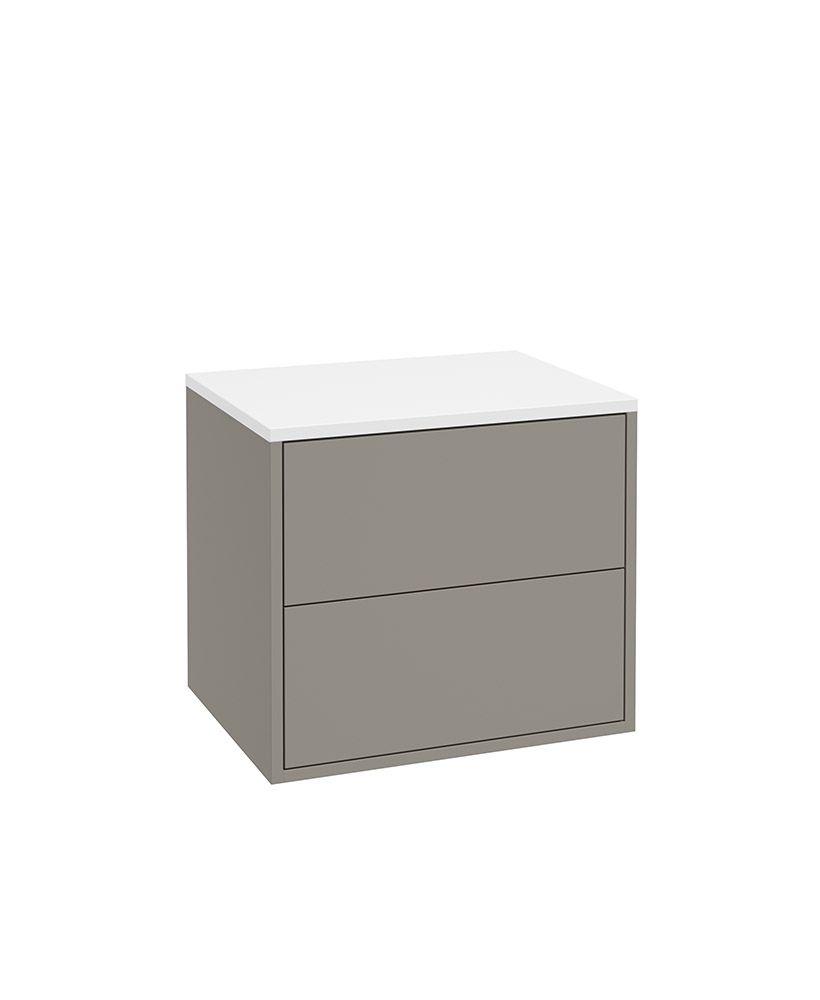 Sonas PULSE Wall Hung Two Drawer Countertop Vanity Unit 60cm City Stone