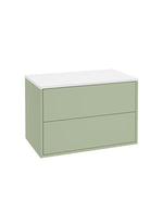 Sonas PULSE Wall Hung Two Drawer Countertop Vanity Unit 80cm Parkland