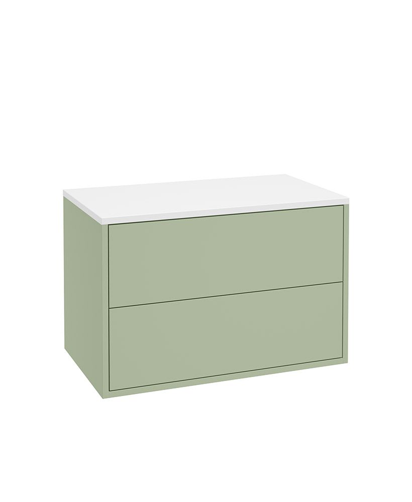 Sonas PULSE Wall Hung Two Drawer Countertop Vanity Unit 80cm Parkland