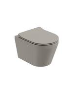 LIVING Wall Hung WC White & Soft Close Seat City Stone